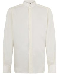 Tom Ford - Textured Band-Collar Shirt - Lyst