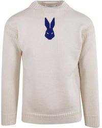 Maison Margiela - Embroidered Ribbed Knit Jumper - Lyst