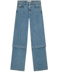 The Attico - The Logo-Patch Straight-Leg Jeans - Lyst