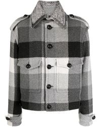 Etro - Check-Patterned Button Up Jacket - Lyst