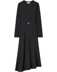 Tory Burch - Buckle Long-Sleeve Midi Dress - Lyst