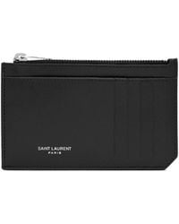 Saint Laurent - Paris Fragments Large Zip Card Case - Lyst