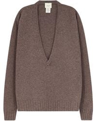 Alysi - V-Neck Knitted Jumper - Lyst