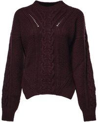 Dondup - Cable-Knit Crew Neck Knitted Sweater - Lyst