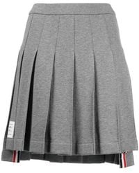 Thom Browne - High-Low Hem Pleated Skirt - Lyst