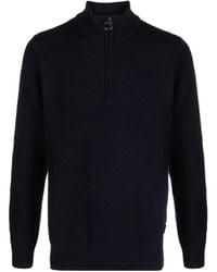 Barbour - High-Neck Knitted Jumper - Lyst