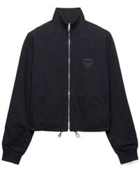 Prada - Reversible Jersey Zipper Jacket With Hood - Lyst