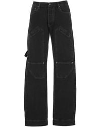 Off-White c/o Virgil Abloh - Button Detailed Straight Leg Pants - Lyst