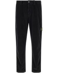 Stone Island - Logo Patch Straight Leg Pants - Lyst