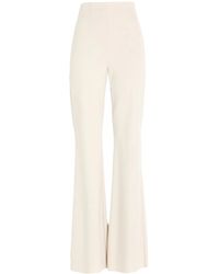 Sportmax - Solid Color Stretch Flared Pants - Lyst