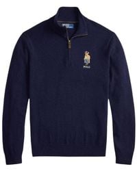 Polo Ralph Lauren - Polo Bear Wool Quarter-Zip Sweater - Lyst