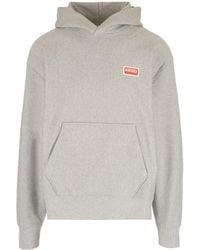 KENZO - Logo Printed Long-Sleeved Hoodie - Lyst