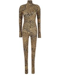 Norma Kamali - High Neck Printed Jumpsuit - Lyst