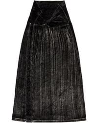 DIESEL - High-Waisted Faded-Effect Pencil Skirt - Lyst