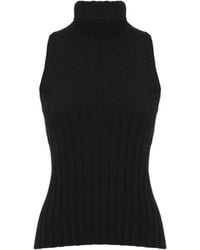 D.exterior - Ribbed Sleeveless Knitted Top - Lyst