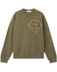 Stone Island - Text-Embroidered Sweatshirt - Lyst