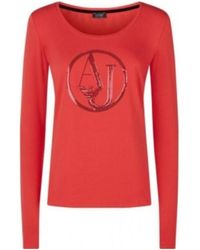 Armani Jeans - Round Collar Logo T-Shirt - Lyst