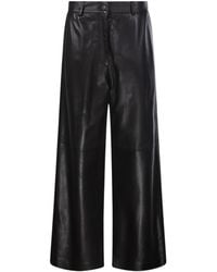 P.A.R.O.S.H. - Leather Wide-Leg Trousers - Lyst