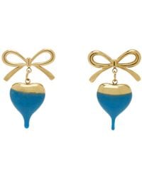 OTTOLINGER - Dipped Bow Heart Earrings - Lyst