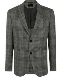 ZEGNA - Single Breasted Checked Tailored Blazer - Lyst