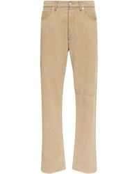 MM6 by Maison Margiela - Logo Patch Straight Leg Jeans - Lyst