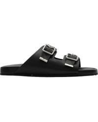 Burberry - Urchin Buckled Slides - Lyst