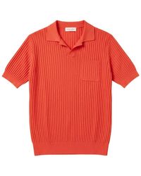 Roberto Collina - Ribbed Polo Shirt - Lyst
