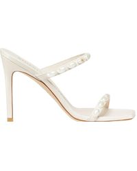 Stuart Weitzman - Aleena Pearlita 115Mm Leather Sandals - Lyst