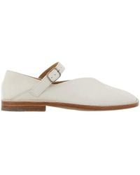Lemaire - Square-Toe Buckle Fastened Ballet Flats - Lyst