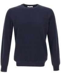 Kangra Cashmere - Kangra Ribbed Crew Neck Knitted Sweater - Lyst