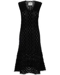 Jil Sander - V-Neck Sleeveless Knitted Dress - Lyst