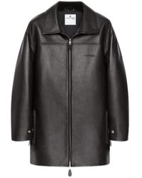 Courreges - Oversized Leather Jacket - Lyst