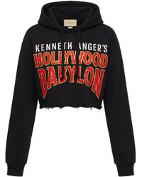 Gucci - Hollywood Babylon Cropped Sweatshirt - Lyst