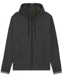 BOSS - Zip-Up Hooded Sweatshirt - Lyst