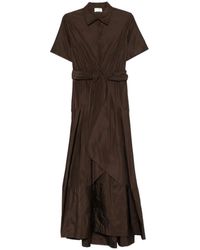 P.A.R.O.S.H. - Tie-Waist Layered Maxi Dress - Lyst