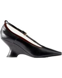 Dries Van Noten - Leather Wedge Pumps - Lyst