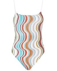 Missoni - One-Piece Wave Pattern Swimsuit - Lyst
