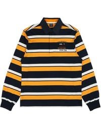 Paul & Shark - Striped Long-Sleeved Polo Shirt - Lyst