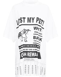 MM6 by Maison Margiela - Mm6 Masion Margiela Lost Pet Oversized T-Shirt - Lyst