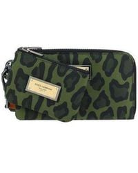 Dolce & Gabbana - Logo Plaque Leopard Print Two-Piece Pouch - Lyst