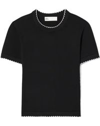 Tory Burch - Wool Scalloped Top - Lyst