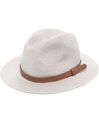 Emporio Armani - Brim-Belt Fedora Hat - Lyst