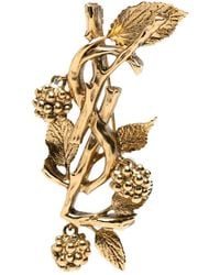 Saint Laurent - Logo Plaque Brooch - Lyst