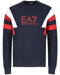 EA7 - Logo Round-Necked Sweater - Lyst