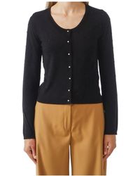 Max Mara - Studio Button-Up Crewneck Cardigan - Lyst
