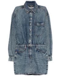 Patrizia Pepe - Belted Denim Shirt Dress - Lyst