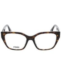 Fendi - Eyewear Butterfly Frame Glasses - Lyst