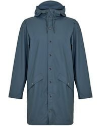 Rains - Hooded Snap-Button Raincoat - Lyst