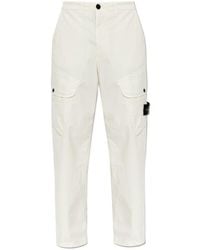 Stone Island - Logo Patch Cargo Pants - Lyst