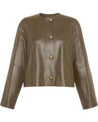 Max Mara - Crew Neck Nappa Jacket - Lyst